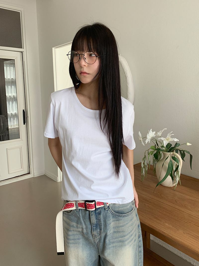 SILKET U-NECK TEE (3C)