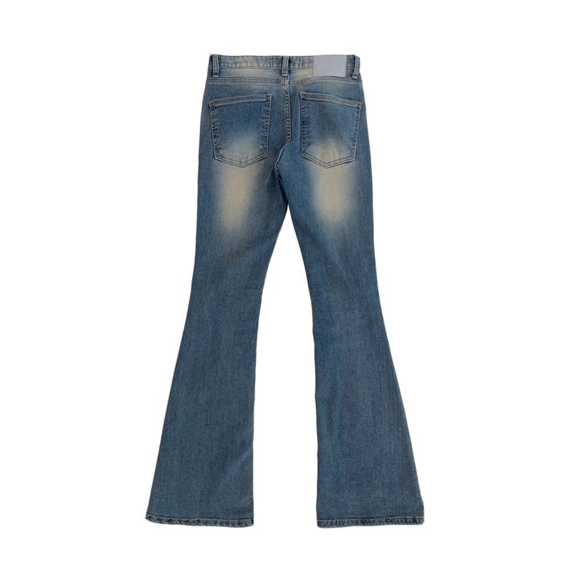 Spot low denim boots cut pants