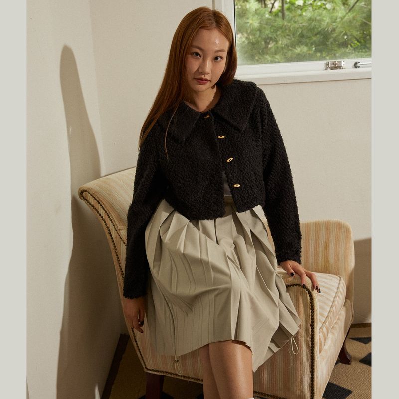 Azure short cardigan (black)