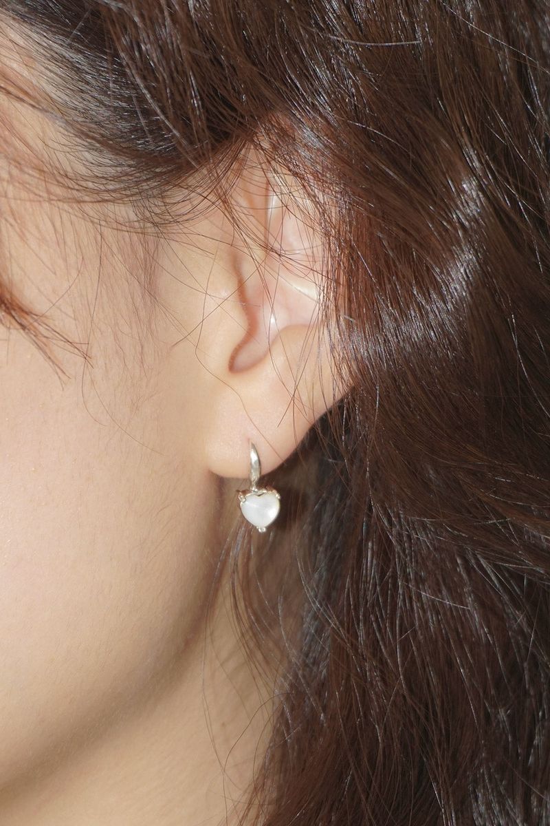 [MADE]HEART FLOWER EARRING (unbalance 2ps)