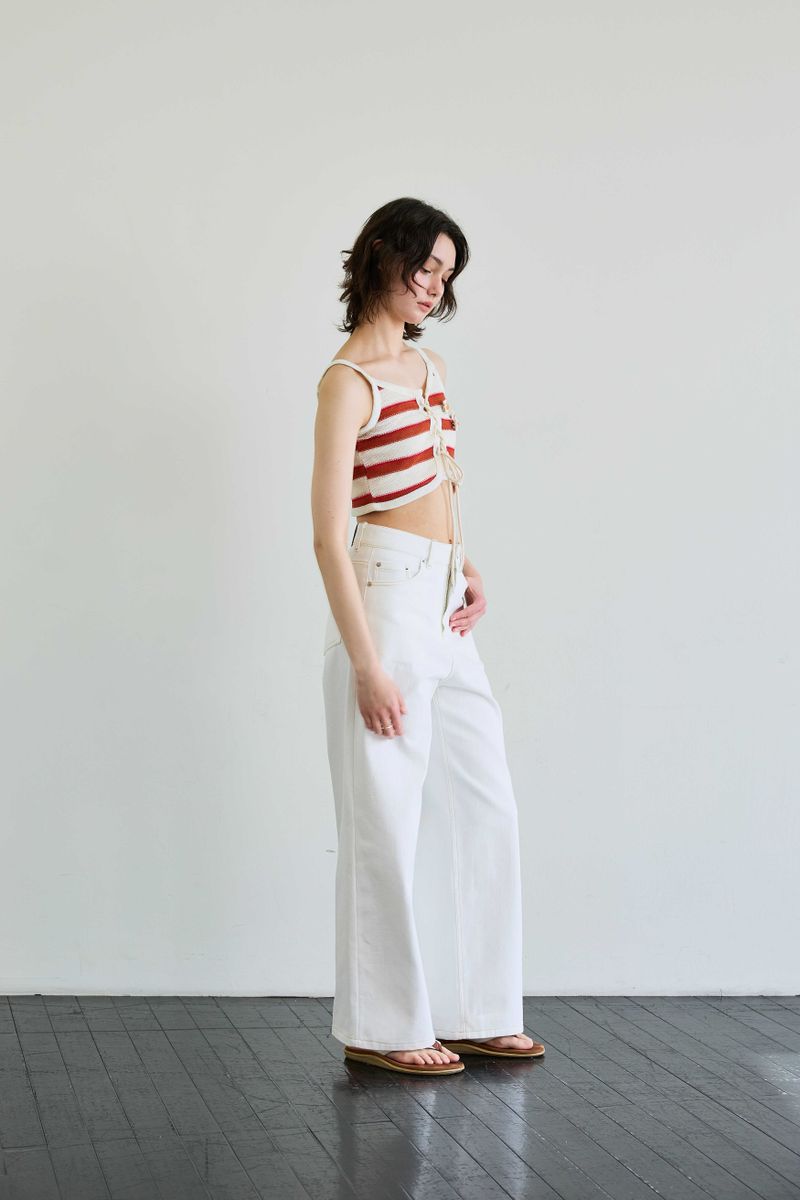 MIMI STRIPE SLEEVELESS / RED