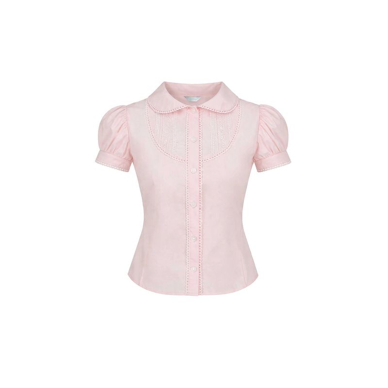 Whisfairy（ウィスフェアリー）の「Classic Lace Blouse - PINK（Tops）」