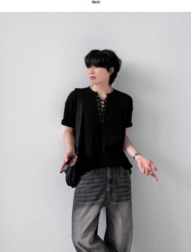 YOURNUS（ユアナス）の「Lion Eyelet Half Sleeve（Tops）」