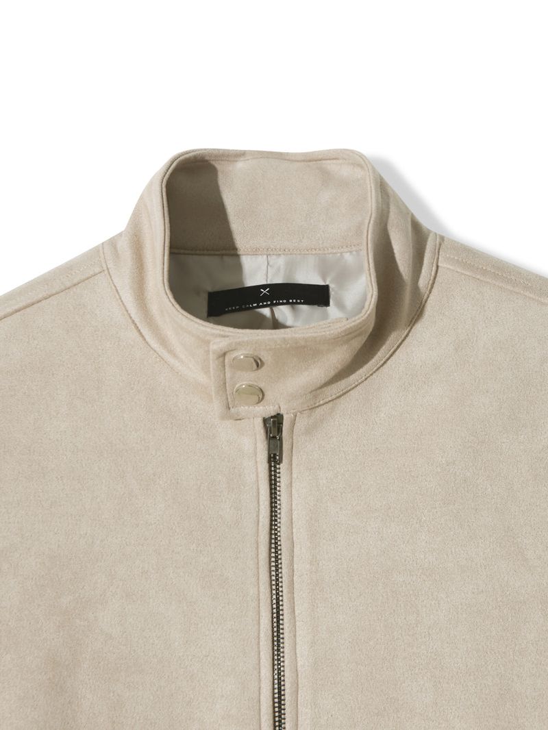 Chen Semi-cropped button suede jacket (3 colors)