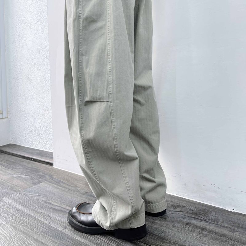 Herringbone Textured Structural Trousers