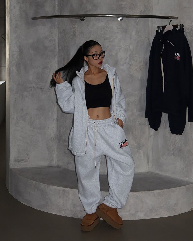 [UNISEX] American fleece zip-up jacket