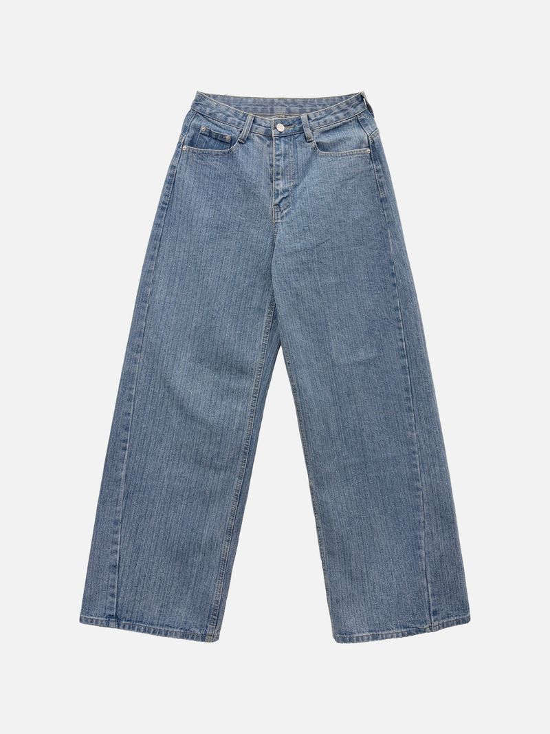 Kona Herringbone Stripe Wide Denim (3c)