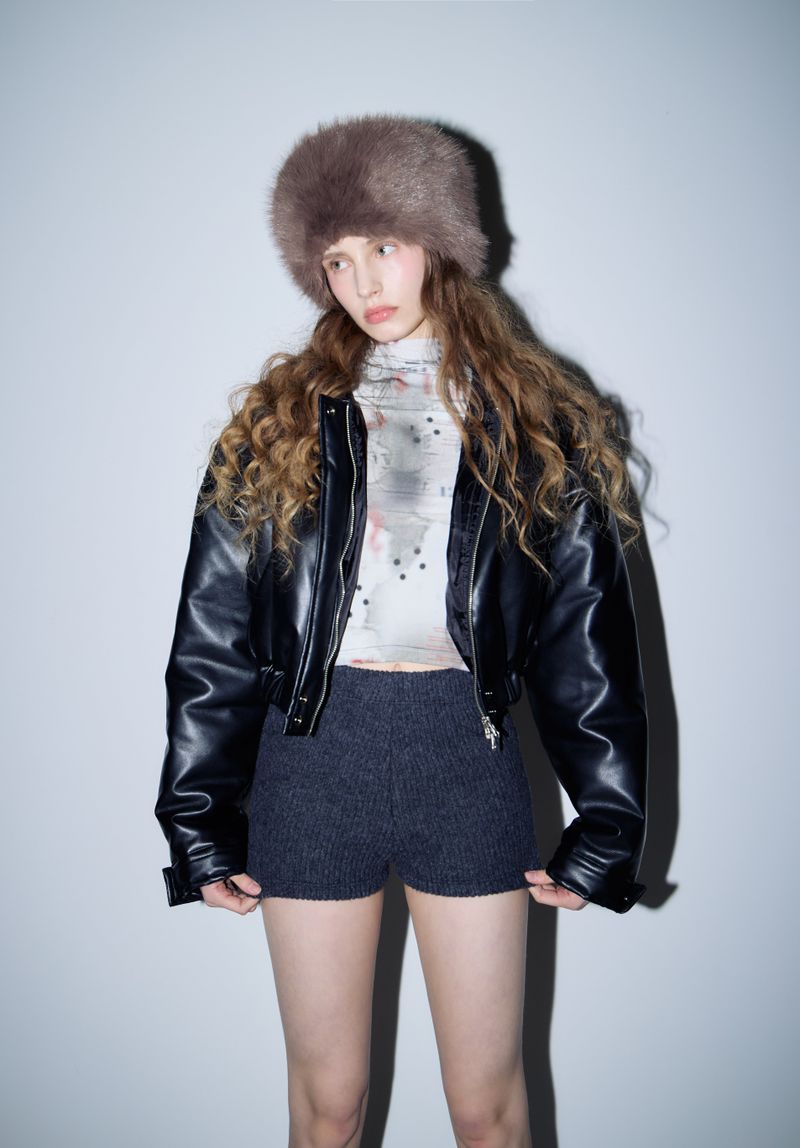 Fur big hat