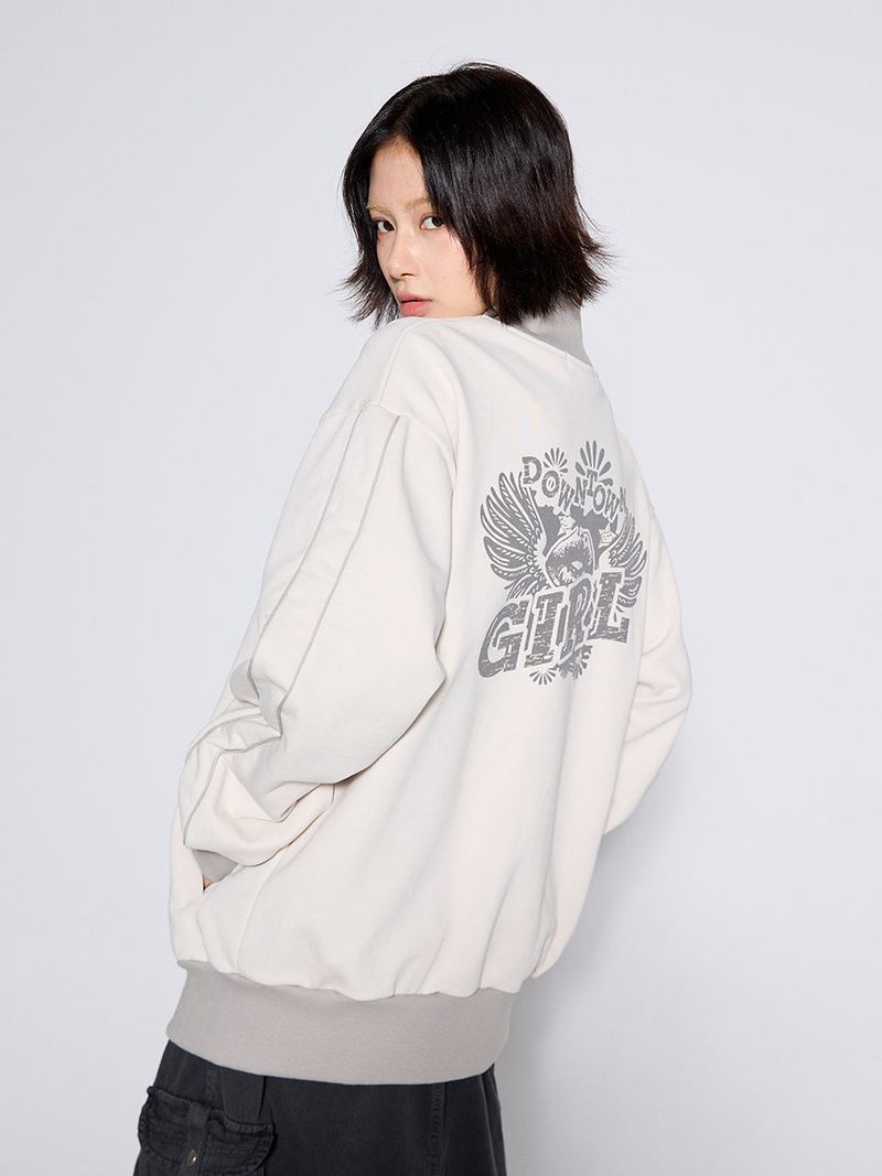 DOWN TOWN GIRL ZIP-UP / IVORY