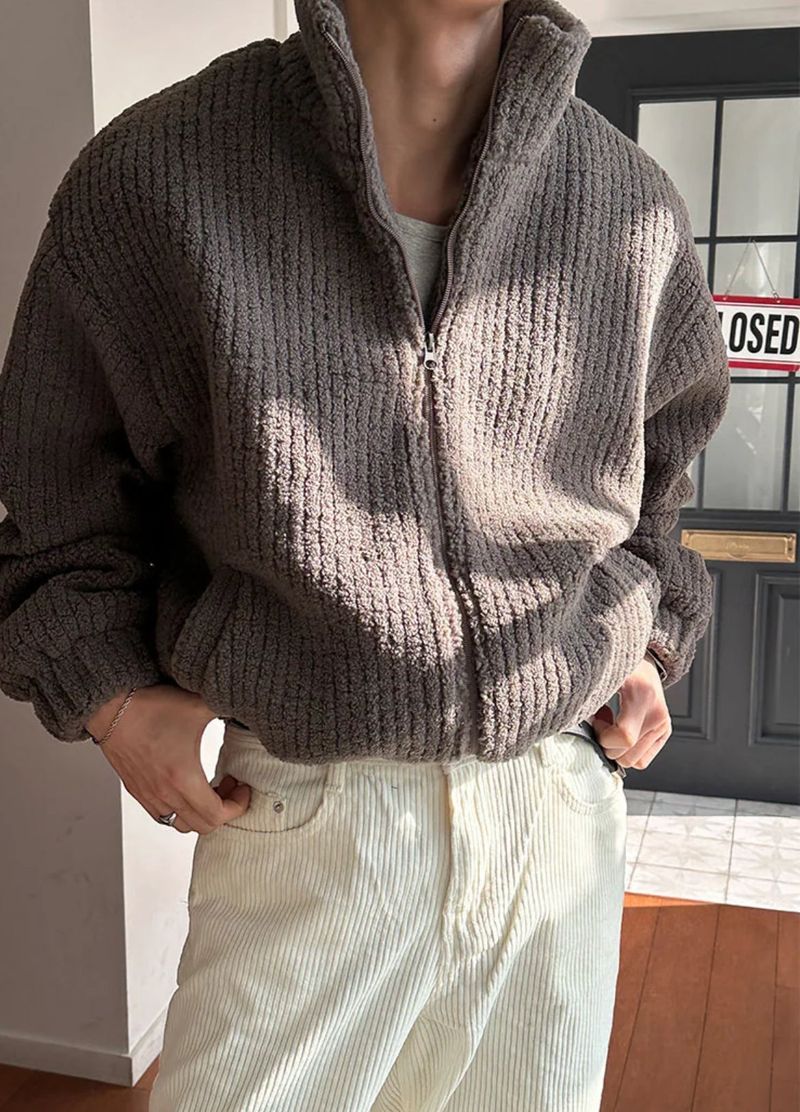 [Unisex] Soft touch highneck fleece zip up(3color)