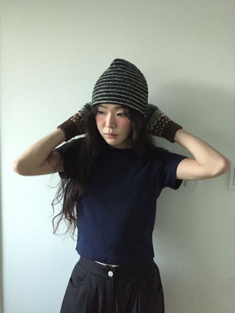 Merlot Stripe Beanie (3 Colors)