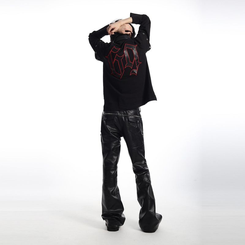 SEXXDEVIL Faux Leather Drift Trousers