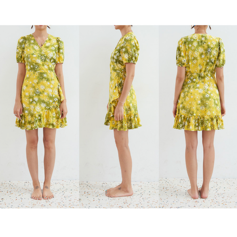 [Wrap Dress] Dahila - Lemon Tree