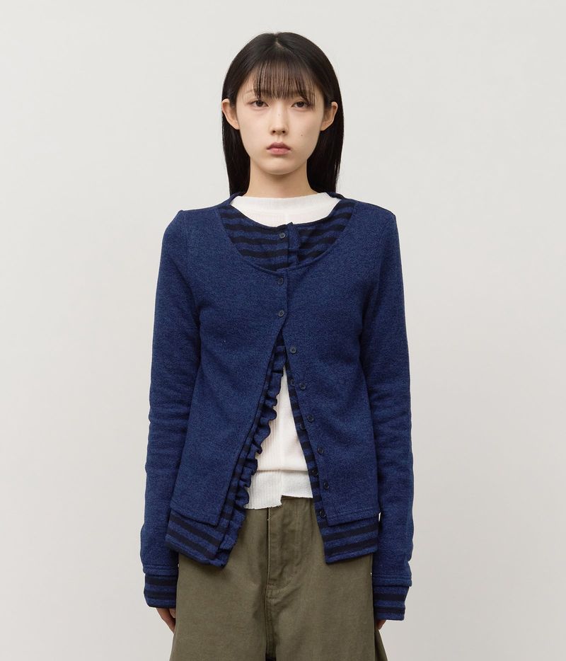 HIFIFNK（ハイファイファンク）の「(W) Ruffled Layered Cardigan（Tops）」