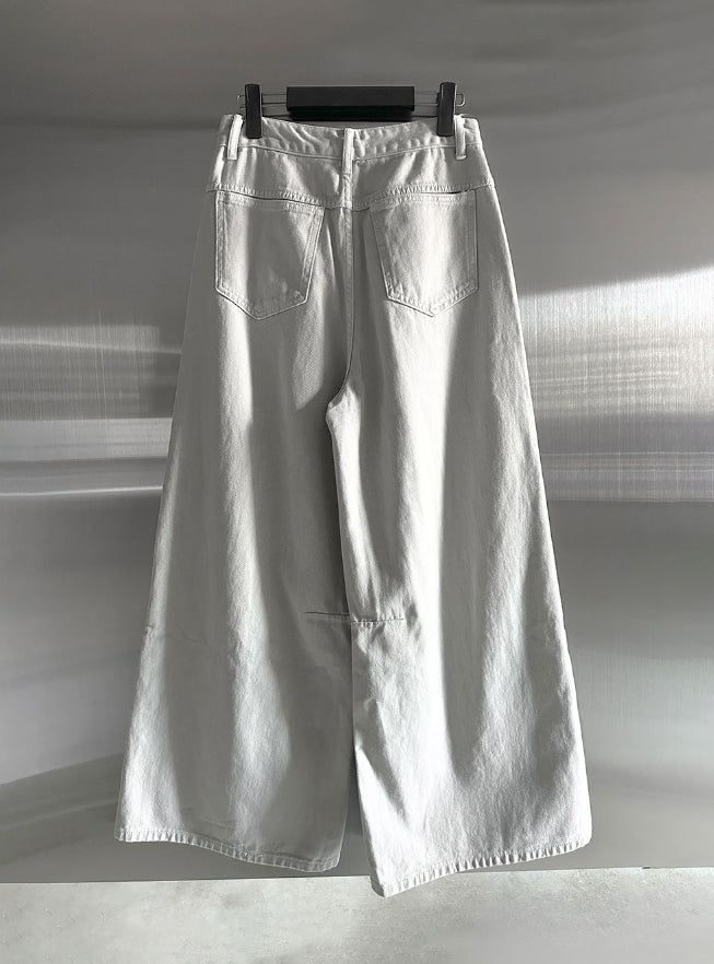 Modic Cut-out Wide Flow Cotton Pants