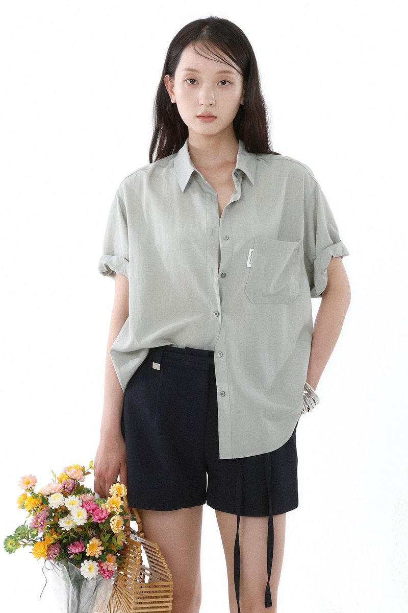 SUMMER ROLL-UP SHIRT_LIGHT KHAKI