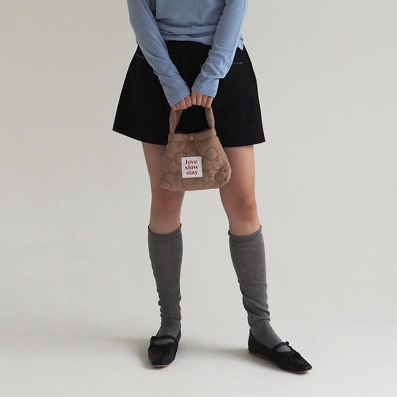 love slow stay(ラブ スロー ステイ)の「flower padding tote-beige(Bags)」