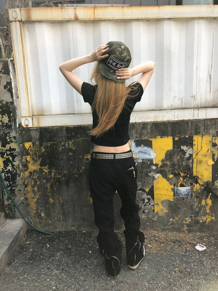 Cyber Black Zip Pants