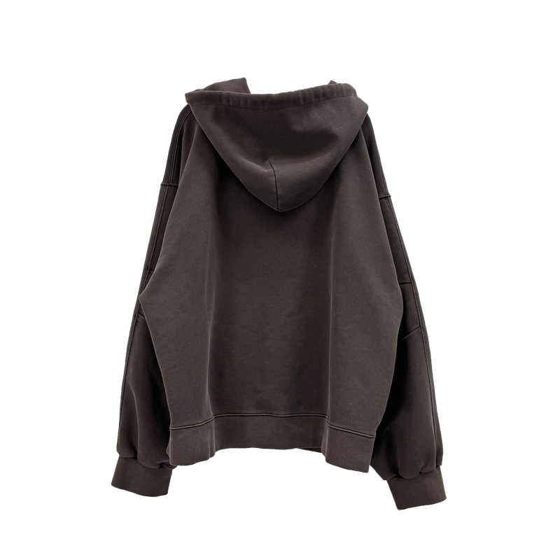 pigment panel zip-up hoodie