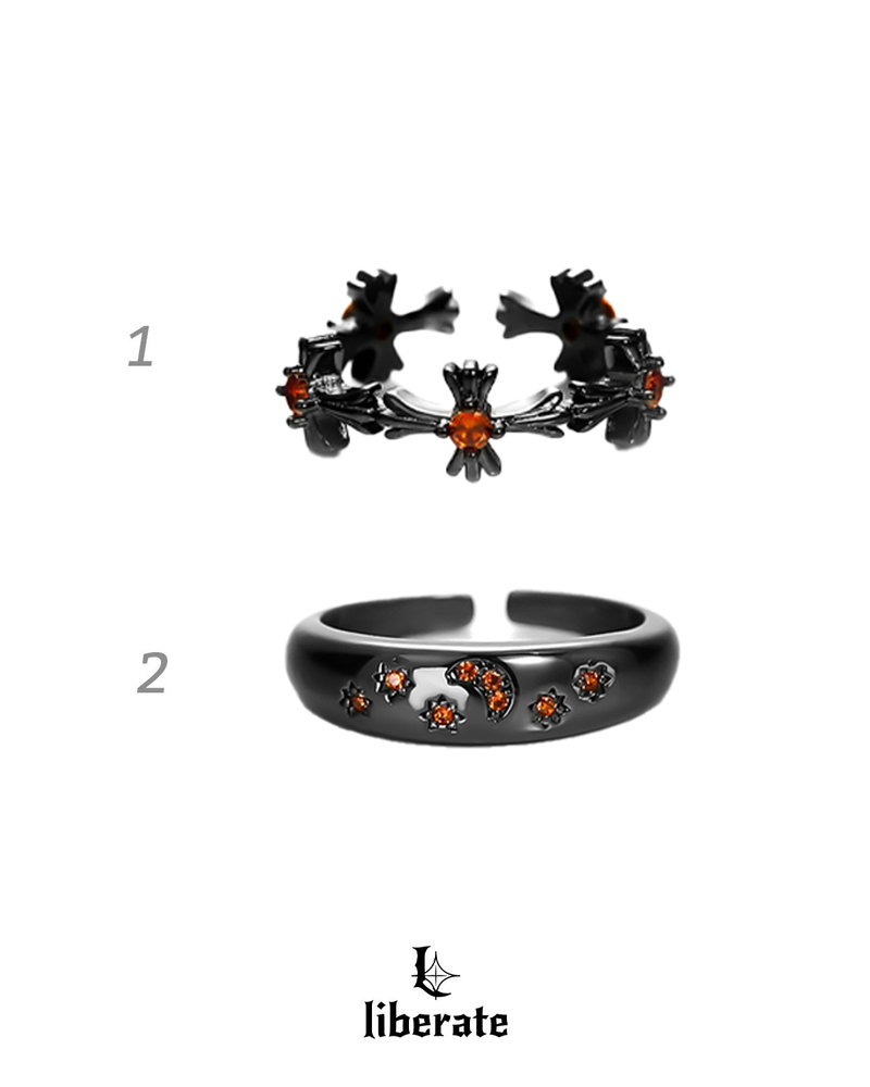 Orange Cubic Ring