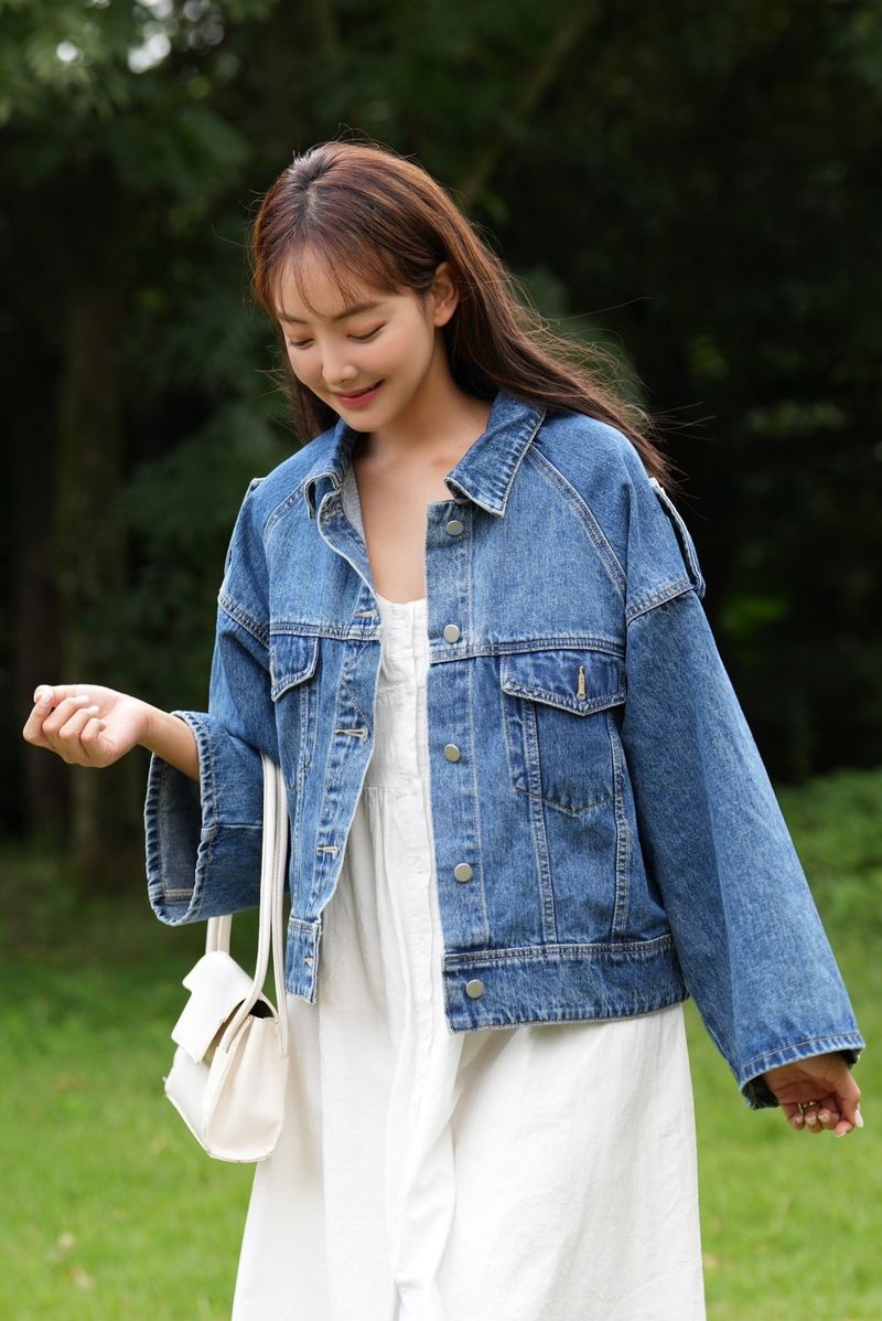ur.fit（オールフィット）の「オーバーフィットショルダーストラップデニムジャケット（ジャケット/アウター）」