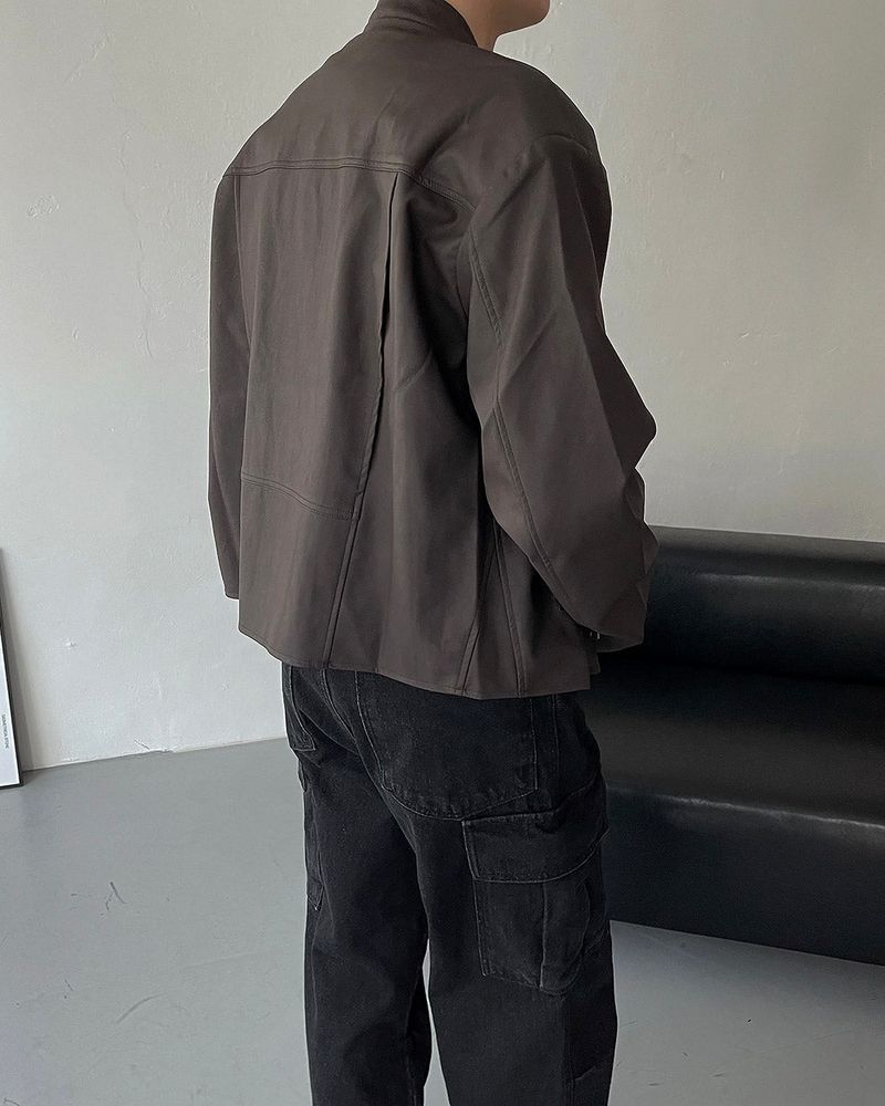 OA Padded Matte Coated Leather Jacket (2 colors)
