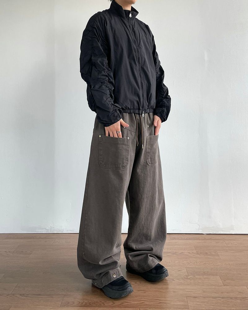 Lesson Shirring Wind Jacket