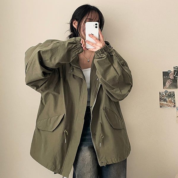 Mowin String Hood Short Bomber Jacket