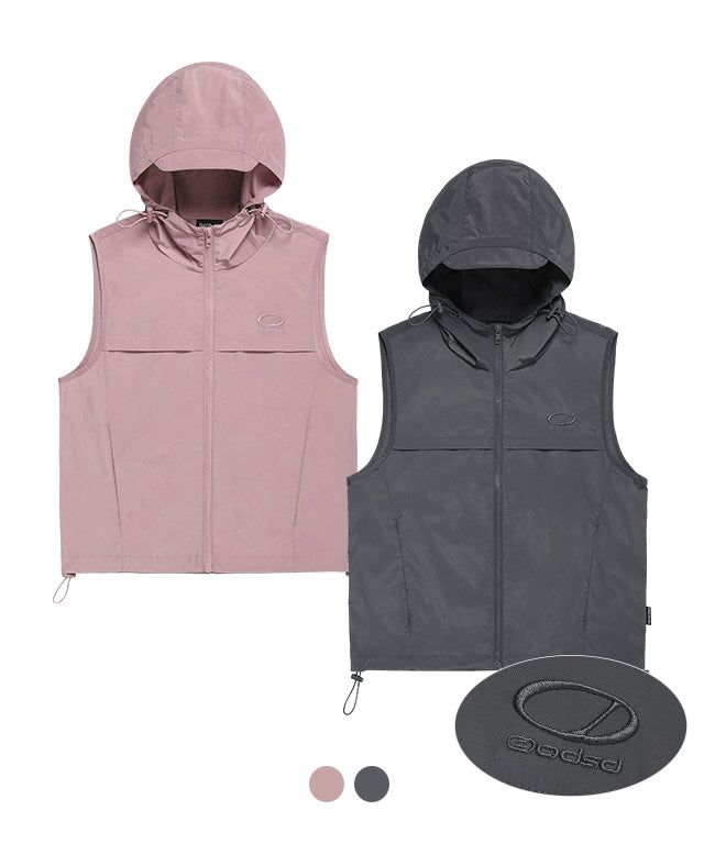 ODDSTUDIO（オッドスタジオ）の「セミ クロップ フード ベスト / Semi Crop Hooded Vest（トップス）」