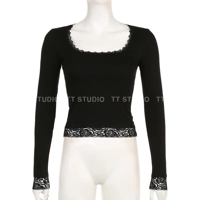 Lace long sleeves-T