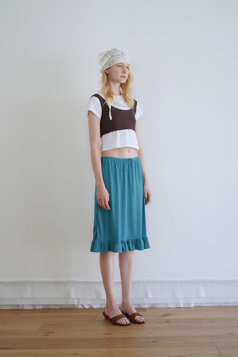 Layered bustier top_brown