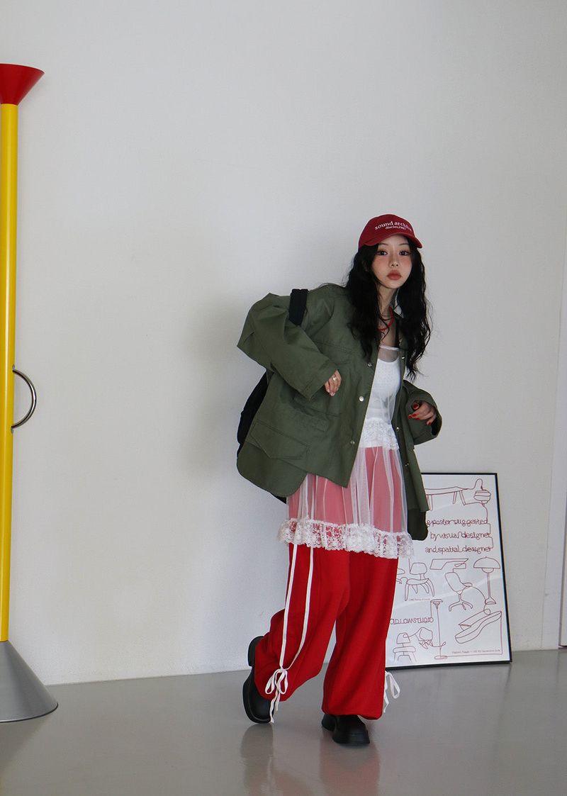 Neco Big Pocket Mini Bomber Jacket