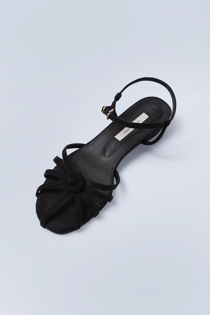 Corsage strap sandal_black