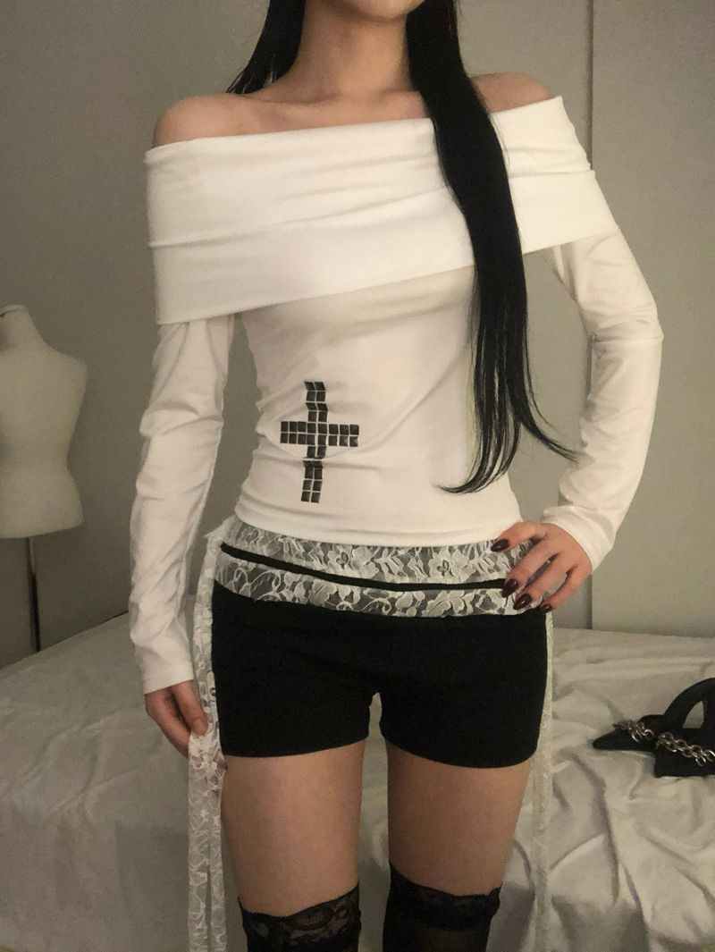 Side Ribbon Lace Shorts(Pants)