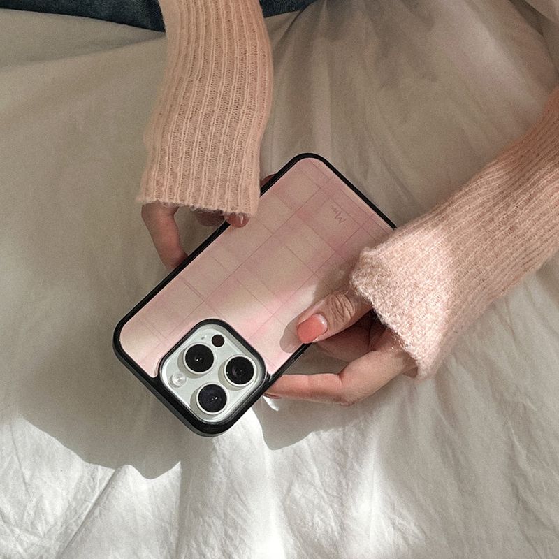 [Mademoment] vintage pink beige design iphone epoxy case