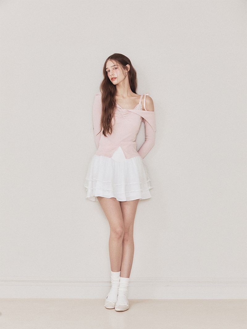 Bunny top cardigan (Pink)