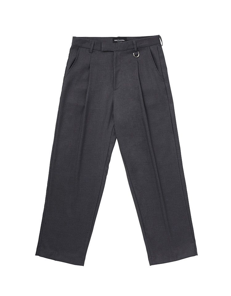 Belted wide slacks