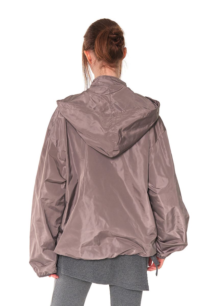 ZIZE PIPING WINDBREAKER  (BROWN)