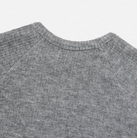 フィットリブマッスルラグランブラッシュドロングスリーブTシャツ