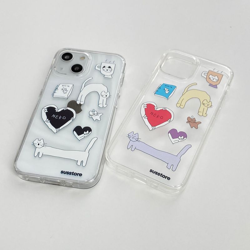 Color Rubbish Cats phone case