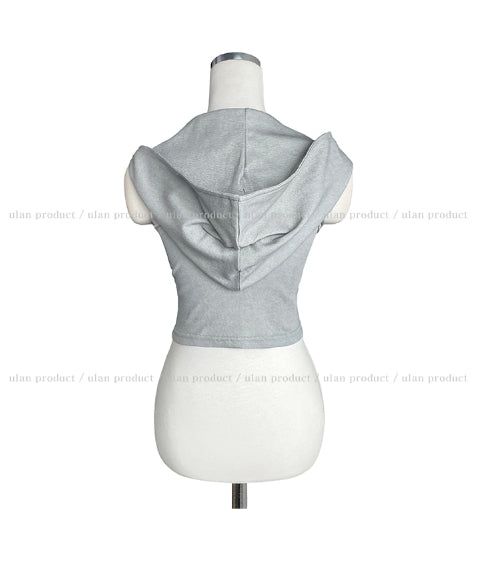 Low Cross Top Hooded Sleeveless