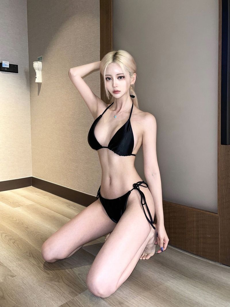 Seow（ソウ）の「 Scotch satin ribbon bikini (black)（Swimwear）」