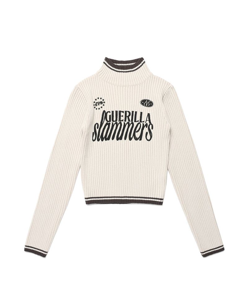 cavish（カビシ）の「W SLAMMERS TURTLE NECK KNIT IVORY(CV2DFFK640A)（Tops）」