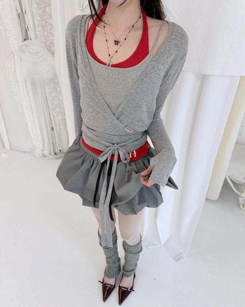 Swan Sheer Wrap Cardigan