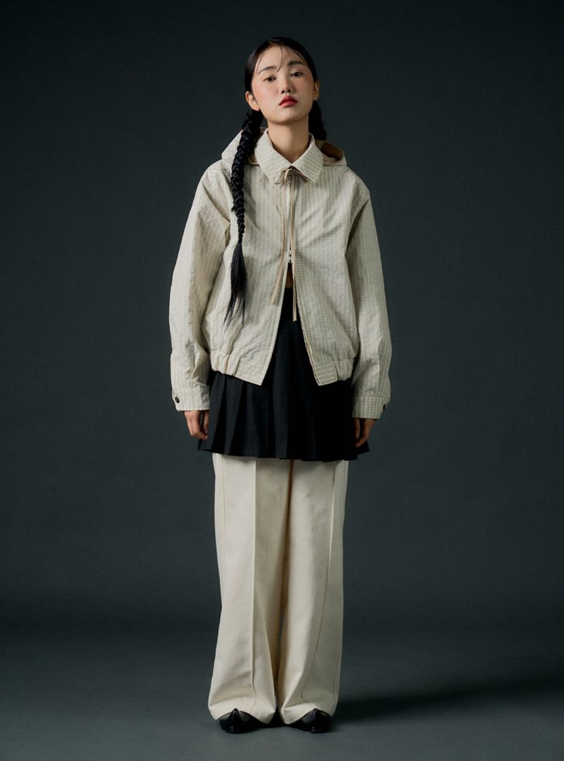 Checkboard jumper (beige)