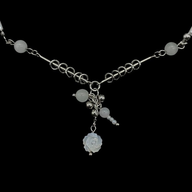 white 111-111 necklace