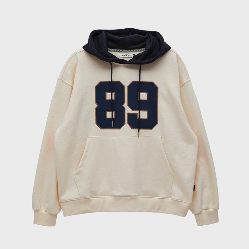 Color block 89 logo hoodie