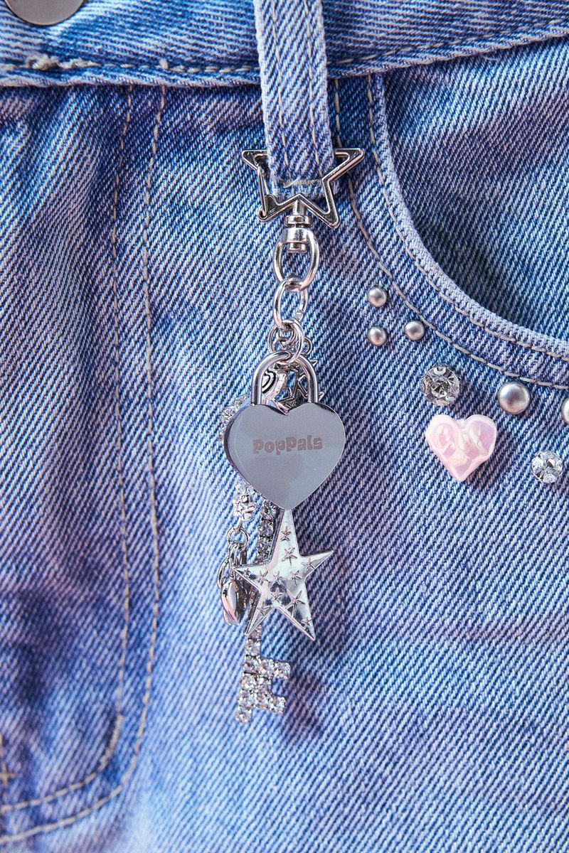 Starry Love Lock keyring