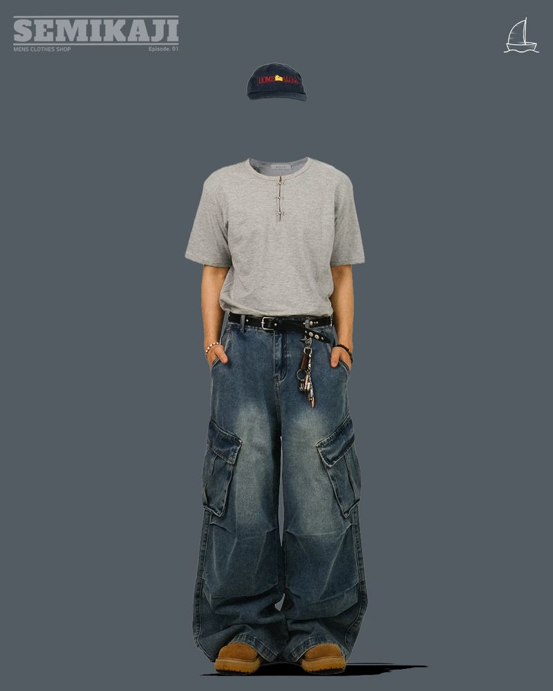 SEMIKAJI(セミカジ)の「IN フック スラブ マッスルフィット ハーフスリーブ Tシャツ(トップス)」
