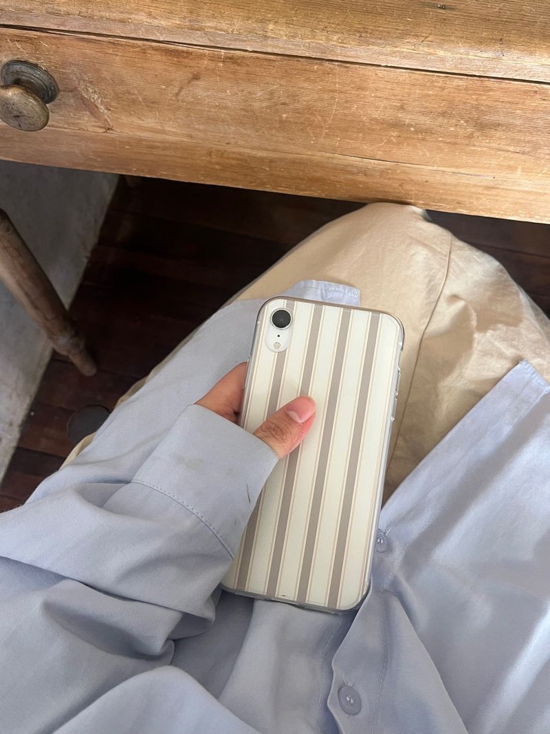 [MADE] stripe case jellhard case (mocha sand)